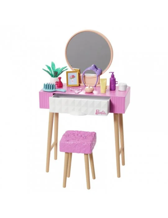 Mattel HJV32-HJV35 Barbie® Štýlový nábytok - Sada s toaletným stolíkom