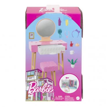 Mattel HJV32-HJV35 Barbie® Štýlový nábytok - Sada s toaletným stolíkom