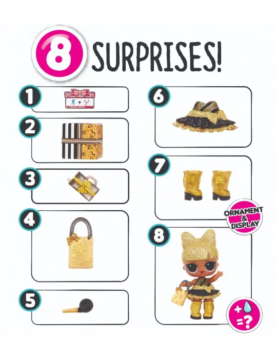 L.O.L. Surprise Sviatočná séria - bábika v guli so 7 prekvapeniami Prezzie - séria 3