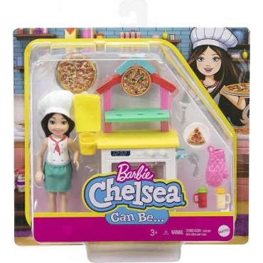 Mattel GTR88-GTN63 Barbie bábika Chelsea pečieme pizzu