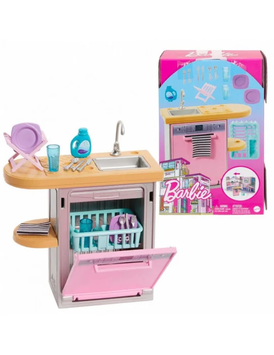 Mattel HJV32-HJV34 Barbie® Štýlový nábytok - Umývanie riadu