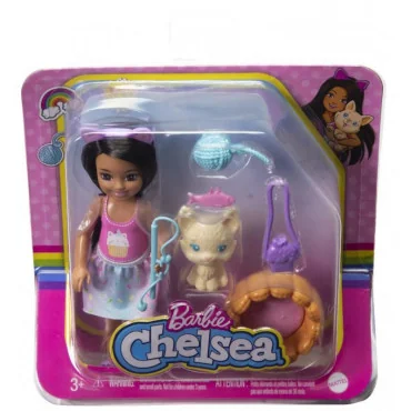 Mattel HGT09 Barbie bábika Chelsea s mačiatkom