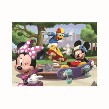 Dino 641389 Drevené obrázkové kocky Mickey a Minnie 12 ks