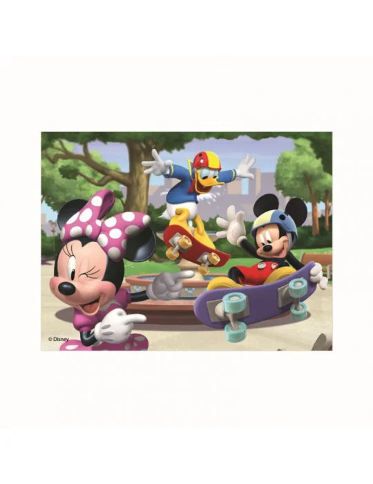 Dino 641389 Drevené obrázkové kocky Mickey a Minnie 12 ks