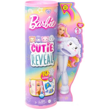 Mattel HKR02 Barbie Cutie reveal barbie bábika pastelová edícia Ovečka