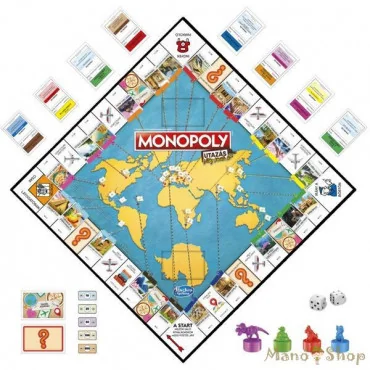 Hasbro F4007 Monopoly Utazás - Világ körüli út 