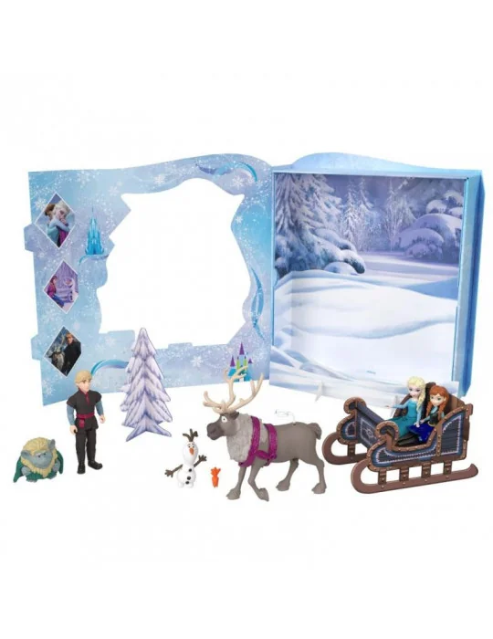 Frozen rozprávkový príbeh malej bábiky Anna a Elsa s kamarátmi