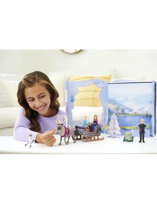 Frozen rozprávkový príbeh malej bábiky Anna a Elsa s kamarátmi