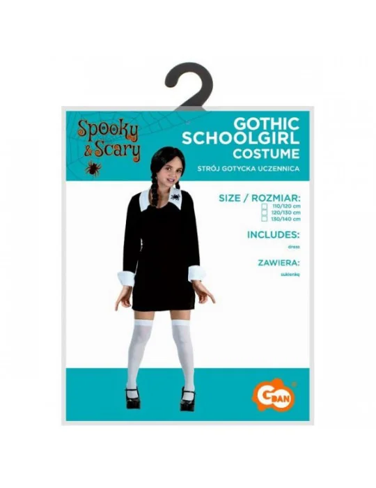 Kostým Gothic Schoolgirl 130-140 cm 