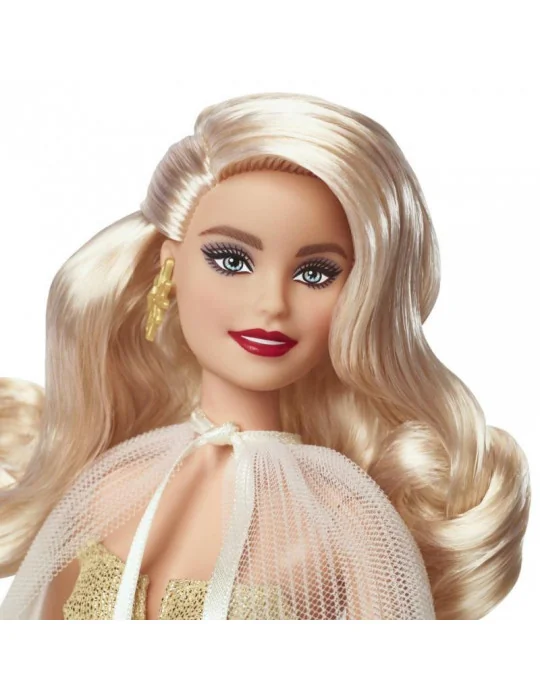 Mattel HJX04 Barbie Vianočná bábika blondínka 2023 