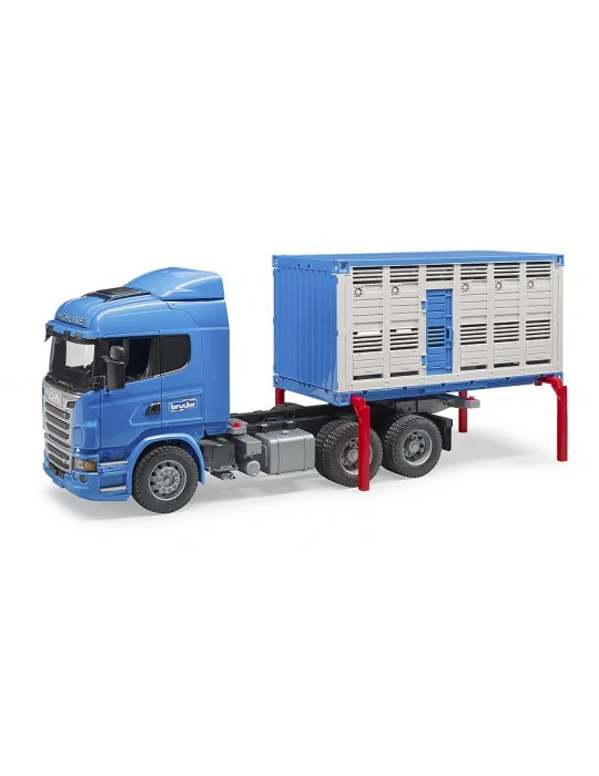 Bruder 03549 nákladné auto Scania-R s prepravníkom zvierat