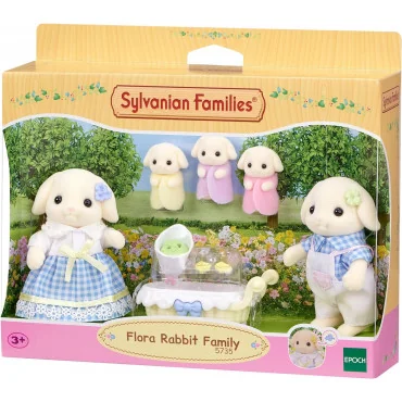 Sylvanian Families 5735 Rodina Flora králiky s trojčatami