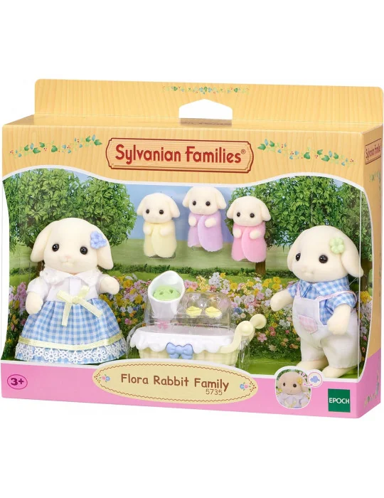 Sylvanian Families 5735 Rodina Flora králiky s trojčatami