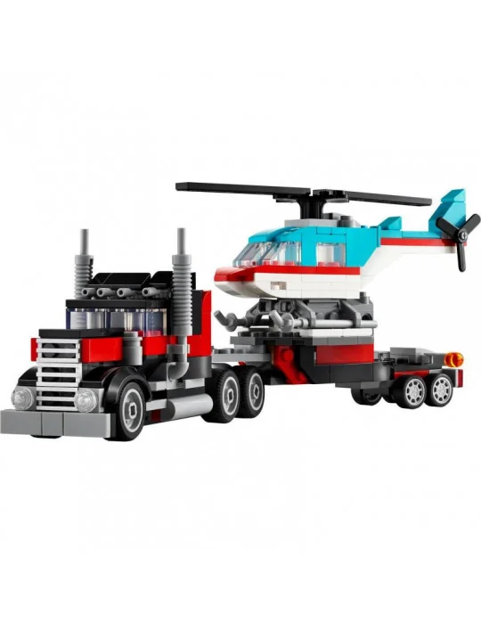 LEGO 31146 CREATOR Nákladiak s plochou korbou a helikoptérou