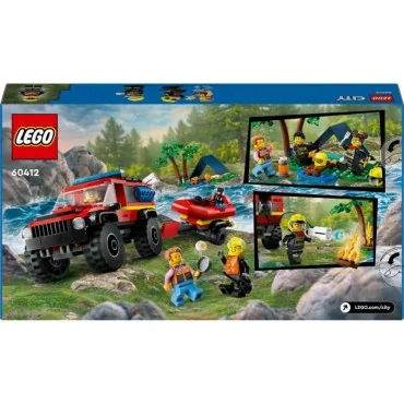 LEGO 60412 CITY Hasičské auto 4x4 a záchranný čln