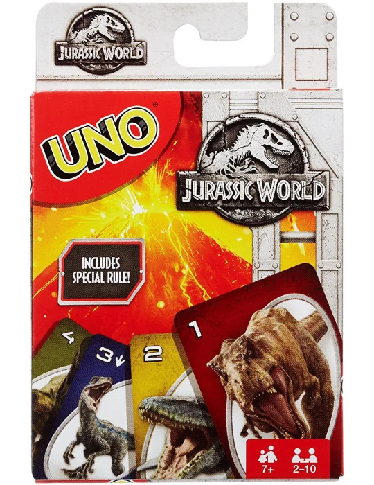Mattel FLK66 UNO Jurassic World kartová hra