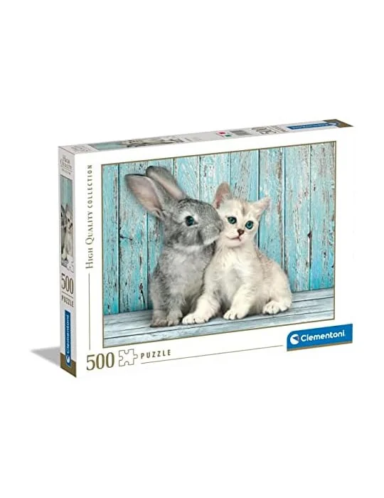 Clementoni 35004 Puzzle 500 Mačiatko a zajačik