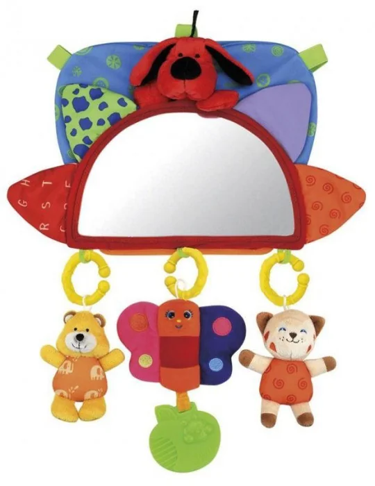 K´s Kids KA10569 - Baby návlek na opierku so zrkadielkom a závesnými hračkami