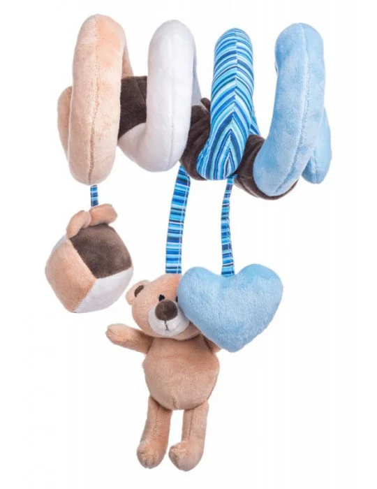 Lumpin 94127 Plyšová baby špirála modrá medvedík Lumpini s hračkami pre bábätko