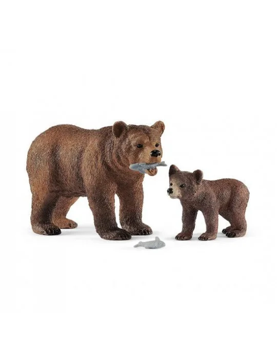Schleich 42473 set medvedica Grizzly s mláďaťom