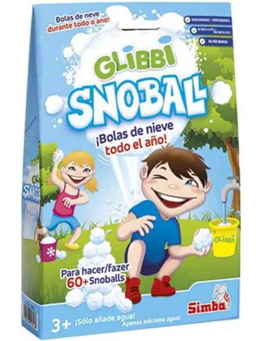 Simba 105953183 - Snehová guľa Glibbi, celoročná guľovačka, prášok mení vodu na sneh