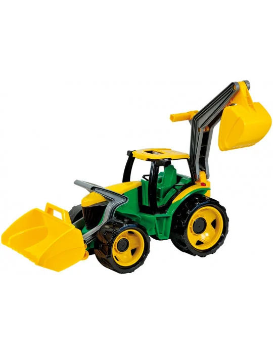 Lena 02080 Traktor s lyžicou a bagrom zeleno-žltý