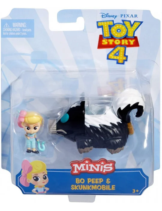 Mattel GCY49 Toy Story 4 Príbeh hračiek Minifigúrka Bo Peep so skunkovým vozidlom