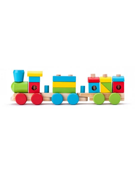 Woody 91846 Drevený skladací nákladný vlak - dva vagóny