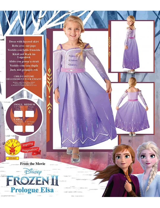 Rubies 300460L - Kostým princezná Elsa z ľadového Kráľovstva 2 - L 122 - 128