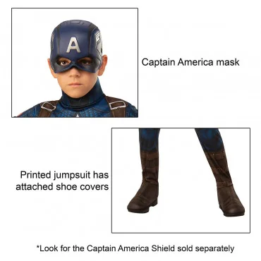 Rubies 700647M - Kostým Captain America 128-134 M