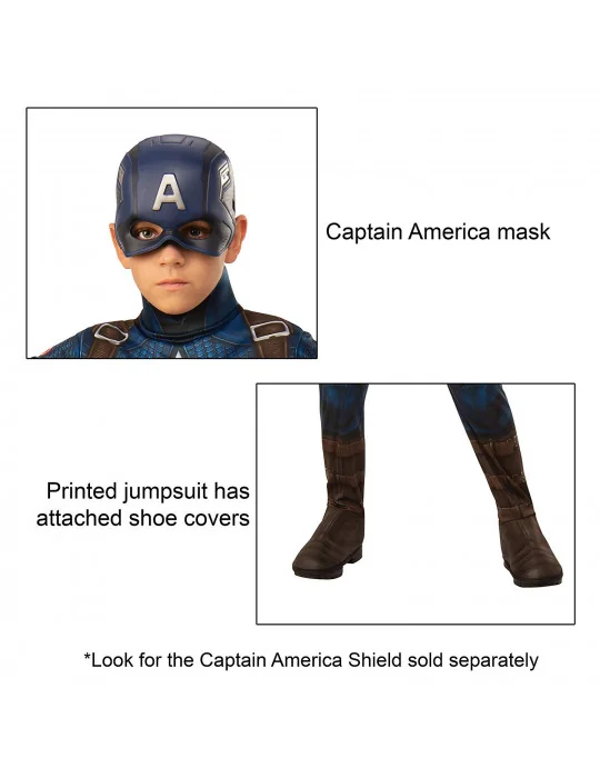 Rubies 700647M - Kostým Captain America 128-134 M