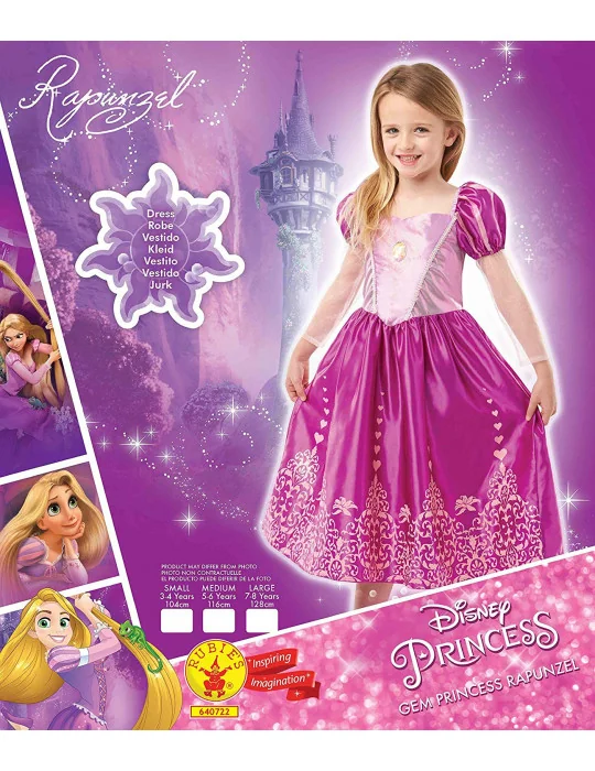 Rubies 640722L - Kostým Disney princezná Rapunzel - Princezná na vlásku 122 - 128