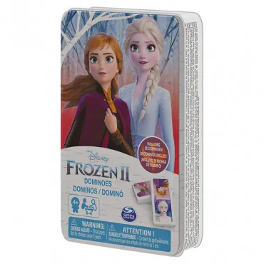 Spin Master 6053258 Frozen 2 - Ľadové kráľovstvo Domino v plechovej krabičke.