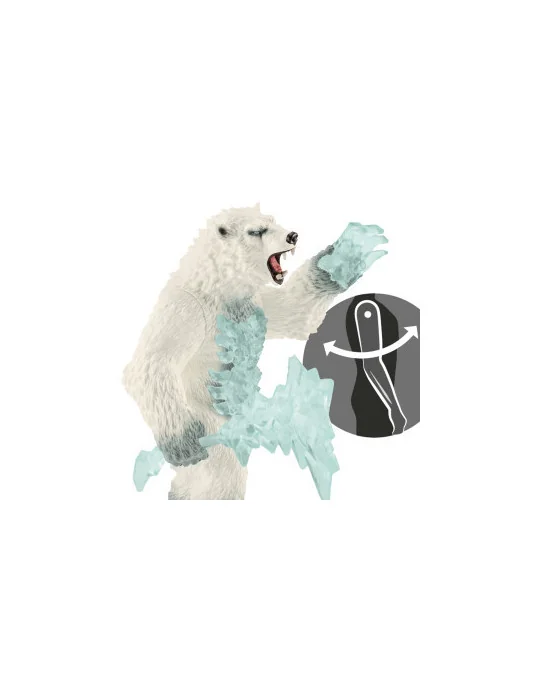 Schleich 42510 bojová bytosť snežný medveď so zbraňou