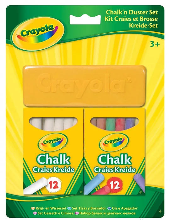 Crayola 98268 Kriedy na tabuľu 24 ks s hubkou