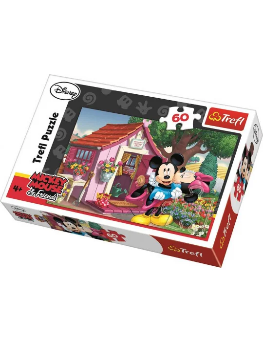 Trefl Puzzle Mickey a Minnie na záhrade 60 ks