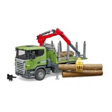Bruder 03524 nákladné auto Scania-R s prepravníkom na drevo