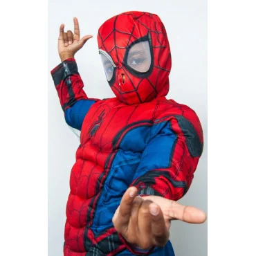 Rubies 300498S - Kostým s vypchávkami Spiderman 104-110 S