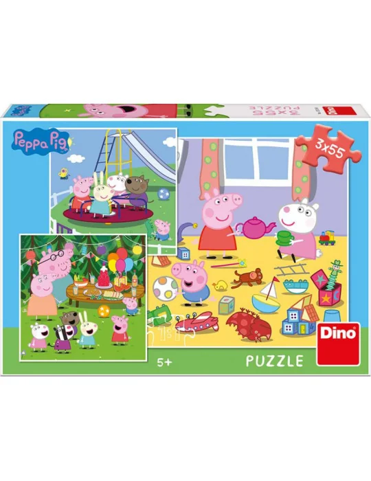 Dino 335356 PEPPA PIG na prázdninách 3x55 Puzzle